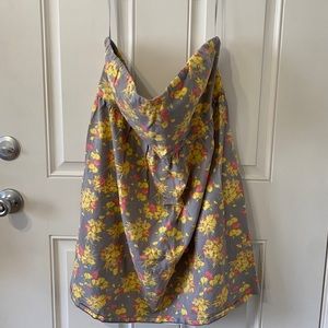 torrid floral print strapless dress